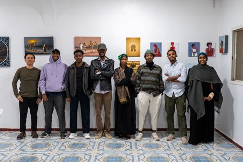 Participants of the Khalid Adamz workshop