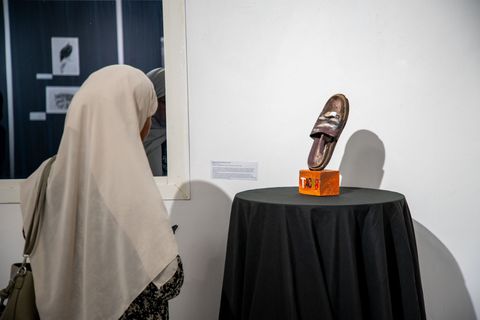Handmade object on display