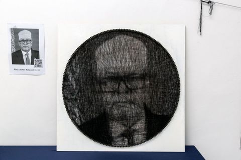 String art portrait by Isa Faysal