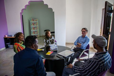 Meeting with partners in the Fankeenna office