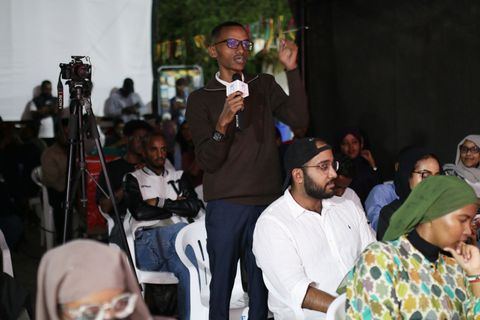 Filming the audience during a festival talk
